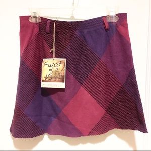 ⭐️ NWT LF Furst of a Kind Patchwork Plaid Mini Skirt